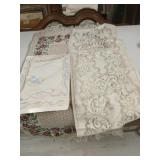 Rug doily runner baby blanket.