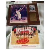 Mark McGuire, plaque and Miami Heat photo.