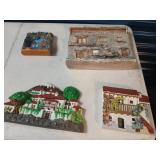 4 hand painted terracotta made in Spain portugal