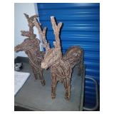 2 stick reindeer, 19 inches tall.