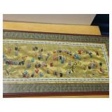Oriental silk art 24.5 at 12.5.