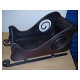 Large metal heavy sleigh 19 x 10 inches