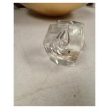 Antique glass ink well, very nice, no damage.