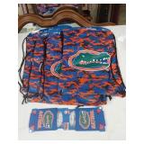 5 UF FLORIDA GATORS back panks and coozies