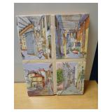 Artist signed tile paintings, lisboa Antigua