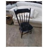 Vtg Salem College black Windsor chair