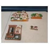 4 Terracotta tiles Aracena Spain hand painted