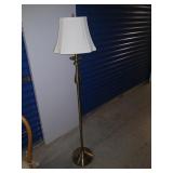 Brass floor lamp.