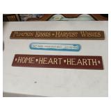 3 wooden signs biggest one is 36 inches.