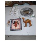 Leather camel napkin rings and more.
