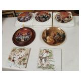 2 hand painted tiles Civil War Lord Nelson plates