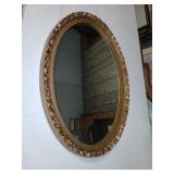 Oval plastic frame mirror 26 x 18.5