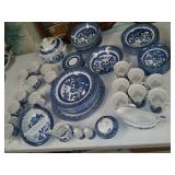 75 piece of blue and white China.