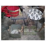 5pc table stool basket metal galvanized