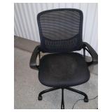 Black office chair on wheels