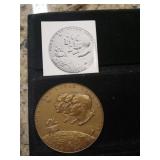 Apollo 13 bronze medallic art, New York landing