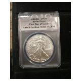 2019-W silver Eagle 1oz ANACS SP70 burnished