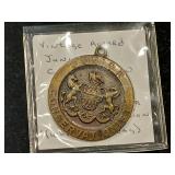 Vintage junior conservation award medal,