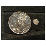 1940 large copy Mercury dime display