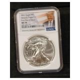 2021 US silver Eagle 1 oz 999 NGC MS70 Trump