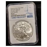 2021-W US silver Eagle NGC MS70 heraldic T 1