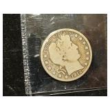 1912-D Barber silver half dollar