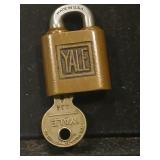 Yale padlock with key vintage.