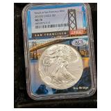 2011-S  US silver Eagle 1 oz 999 NGC MS70 bay
