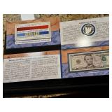 2012 US mint silver Eagle proof coin and currency