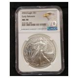 2024 US silve eagle NGC MS70 999