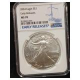 2024 US silver eagle NGC MS70 999