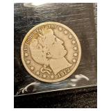 1912 Barber silver half dollar