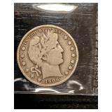 1906-S Barber silver half dollar