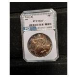 1993 American silver Eagle PCI MS70 toned nicely