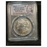 2024 PCGS MS70 Morgan $999 slver