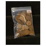100 wheat penny Lincoln cents.