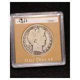 1911 Barber silver half dollar