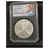 2023 ron desantis silver eagle NGC MS70