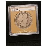1900-S Barber silver half dollar