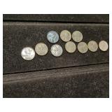 10 steel, wheat pennies, Lincoln cent