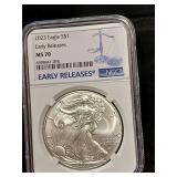 2023 US silver Eagle NGC MS70.