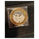 Casino gaming token .999 silver Aladdin.