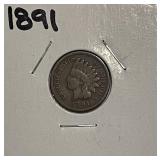 US 1891 Indian Cent