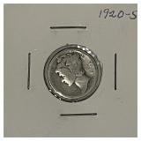 US 1920S Silver Mercury 10c