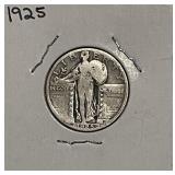 US Silver 1925 S.L. Quarter