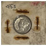 US 1945S Silver Mercury 10c