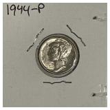 US 1944 Silver Mercury 10c
