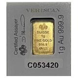 1 Gram GOLD .9999 Bar