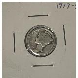 US1917S Silver Mercury 10c