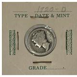 US 1920D Silver Mercury 10c